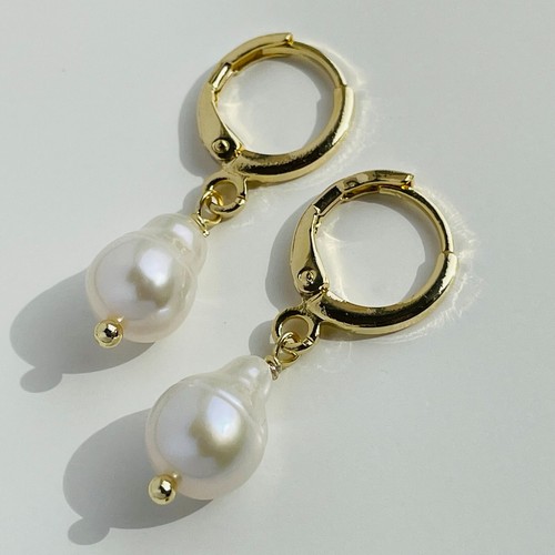 Boucles oreilles or perle - pl,