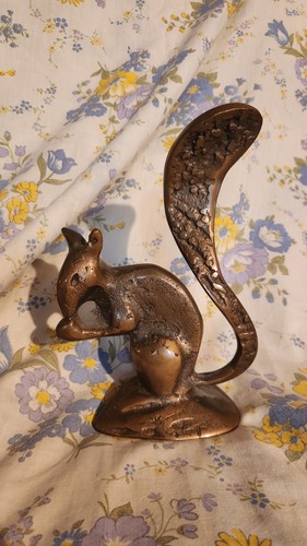 Antique bronze animal squirrel - bronze,