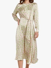 Robe Ghost London rose vert léopard danger maculé imprimé guépard S AU8 UK8