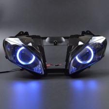 Fit For Yamaha YZF R6 2006-07 Front Assembly Headlight Projector Blue Angel Eyes