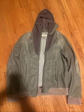 Diesel Hooded Leather Bomber Jacket Men’s Large