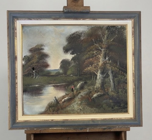 Tableau peinture encadré - ,