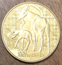 BELGIQUE ANTWERPEN ZOO OKAPI MÉDAILLE ARTHUS-BERTRAND JETONS TOKENS MEDALS COINS