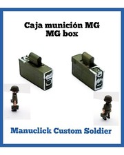 PERSONNALISÉ 2 BOÎTES MUNITIONS MG42 MG34 WW2 ARMÉE ALLEMANDE PLAYMOBIL