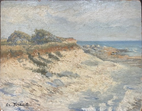 Huile sur carton - signée, er