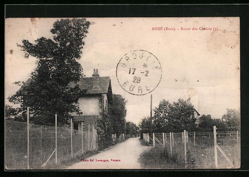 Cpa andé route des chalets - cpa,