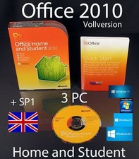 Microsoft Office Famille et Étudiant 2010 Anglais Version Complète 3 PC Box, DVD + SP1