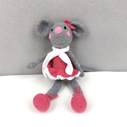 Peluche doudou souris - , grise
