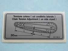 DUCATI 888 STRADA  MODEL CHAIN ADJUSTMENT DECAL ENGL/ITAL