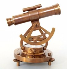 Nautical Brass Telescope Alidade With Compass Transit Survey Theodolite Decor