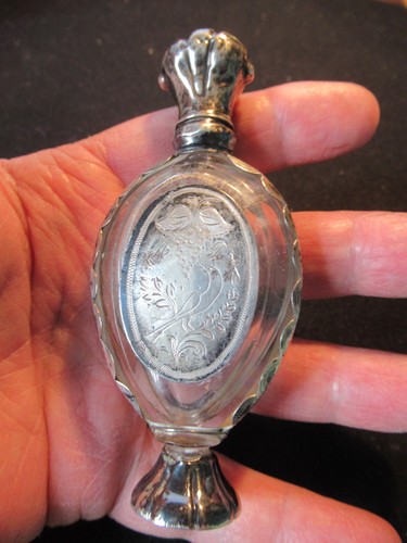 Ancien flacon cristal argent - ancien,