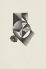 Gravure originale sur bois abstraction par KALACHNIKOV ANATOLIJ /1930-2007/ R...