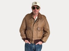 Veste de vol vintage en cuir