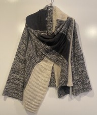 Cannisse Wool Blend Draped Cardigan Sweater Pincho Womens Size Medium (A)