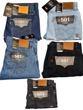 Levis 501 Mens Straight Fit Jeans Denim Original Fit bottoms New with Tags