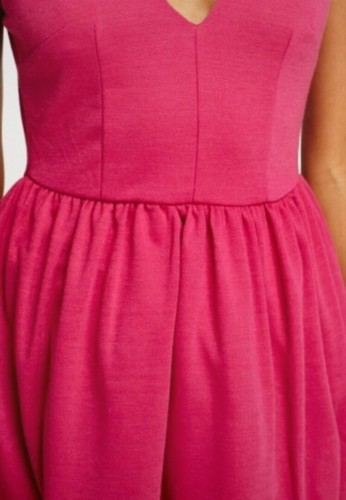Robe rose décolleté - rose, dos