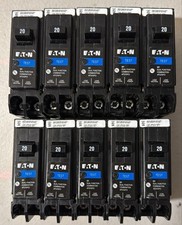 10 PCS Eaton BRP120DF 20A Dual Function Circuit Breaker