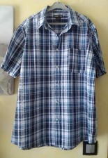Chemise à carreaux bleu
