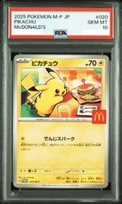 PSA 10 Pikachu 020/M-P McDonald's Happy Set Promo 2025 Pokemon Card Japanese GM