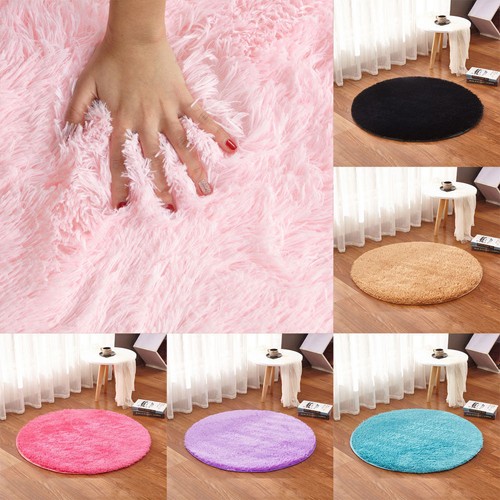 Tapis coussin moelleux rond - moelleux,