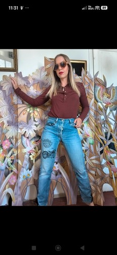 Jean bleu levi 501 cuir - bleu, levi's
