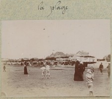 Royan (Charente-Maritime). La plage. Jeu de croquet. 1899.