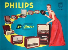 Philips - Bi-Ampli Radio Original Vintage Poster
