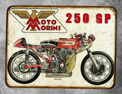 Plaque metal vintage moto - metal,