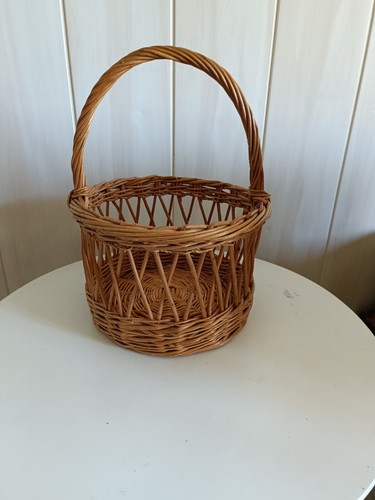 Panier osier rotin vintage - osier,