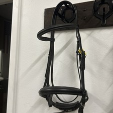 Black Dressage Bridle W Caveson Full