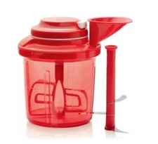 Tupperware Supersonic Large Food Chopper  Dice Onions Garlic Red New *B