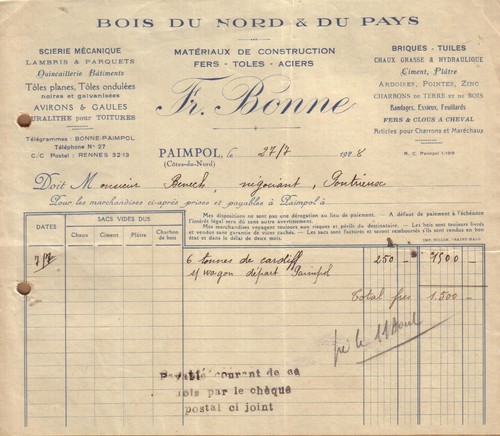 Paimpol facture bonne - paimpol,