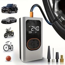 🚗 Compresseur à Air Portable  Gonfleur de Pneus Sans Fil Manomètre Numérique