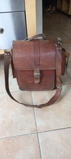 ANCIENNE  SACOCHE BANDOULIERE CUIR  CARTABLE  