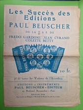 47/ PARTITION PAROLE & CHANSON - Paul BEUSCHER (7 chansons) - vers 1930