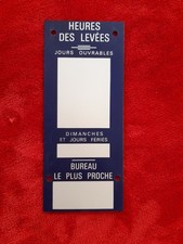 Plaque heures des levées