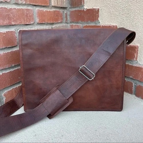 Sac messager cuir vintage - sac,