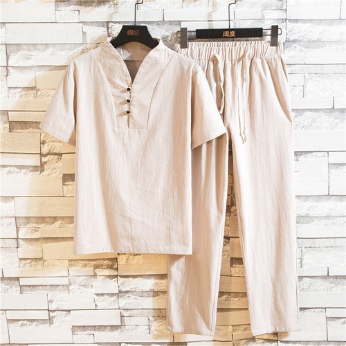 Hommes coton lin chemise - hommes,