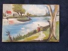 HUILE/ TOILE PAYSAGE ANIME