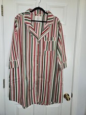 Print Fresh Womens Candy Cane Pajama Sleepshirt 2XL NWOT