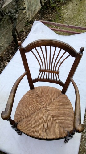 Fauteuil bois ancien enfant - bois,