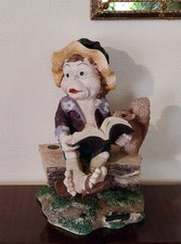 Figurine Laaf Collection Terra Lavartica Dame Lecture Balancelle 36 cm Vintage 