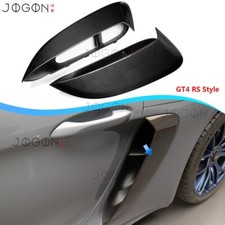 GT4 RS Real Carbon For Porsche 718 Cayman 2018+ Side Fender Vent Air Intake Pair