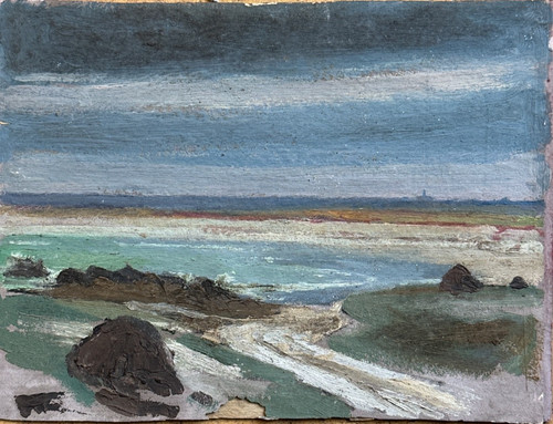 Ancien tableau peintre breton - tableau,