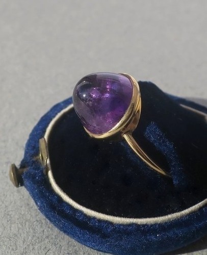 Bague ancienne améthyste - bague, pain