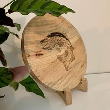 Plateau rond en bois de