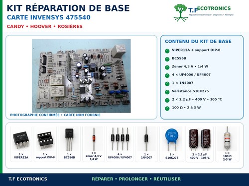Kit reparation carte 475540 - kit,