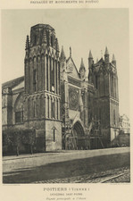 Robuchon. France, Poitiers, Saint Pierre Cathedral, main facade Heliog