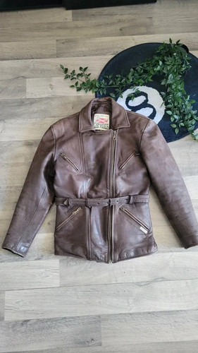 Rare veste aviateur biker cuir - rare,