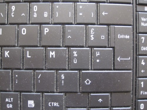 Une touche clavier - une,